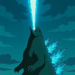 Godzilla on bnb logo