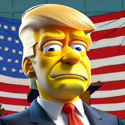 Simpsons Trump logo