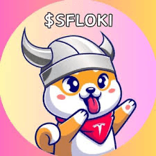 Floki on SOL logo