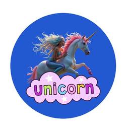 Rainbow Colored Mermaid and a Unicorn logo