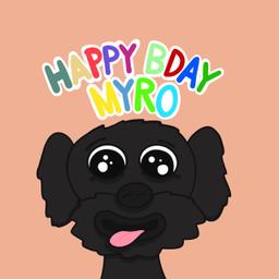 HAPPY BIRTHDAY MYRO  logo