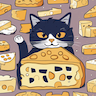 cat in a cheese world